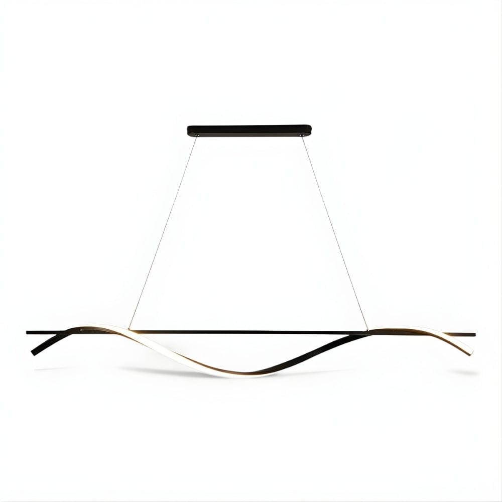 Lustre Moderne Ondule Noir Noir