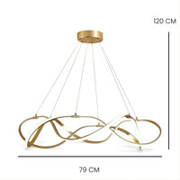 Lustre Moderne Ruban Doree Dorée
