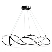 Lustre Moderne Ruban Noir Noir