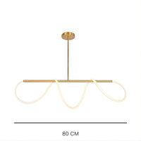 Lustre Moderne Ruban Tombant Doree Dorée