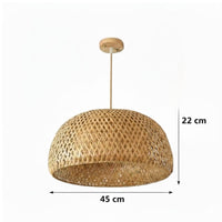Lustre Rotin Dôme Beige