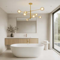 Lustre Salle de bain Boule Dorée