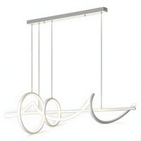 Lustre Salon Anneaux Blanc Blanc