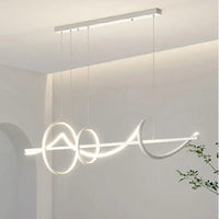 Lustre Salon Anneaux Blanc Blanc