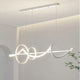 Lustre Salon Anneaux Blanc Blanc