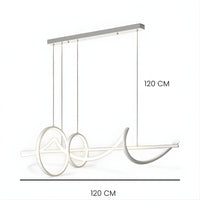 Lustre Salon Anneaux Blanc Blanc
