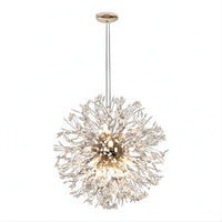 Lustre Salon Boule Cristal Doree Dorée