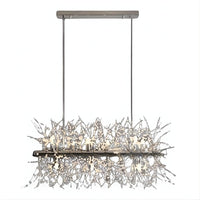 Lustre Salon Branche Cristal Argent