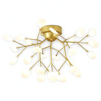 Lustre Salon Branche Doree Dorée