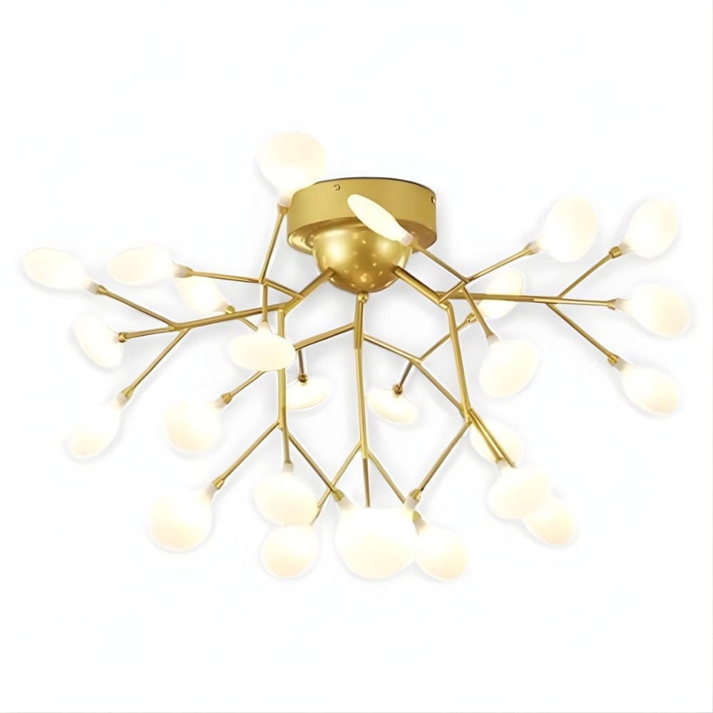 Lustre Salon Branche Doree Dorée