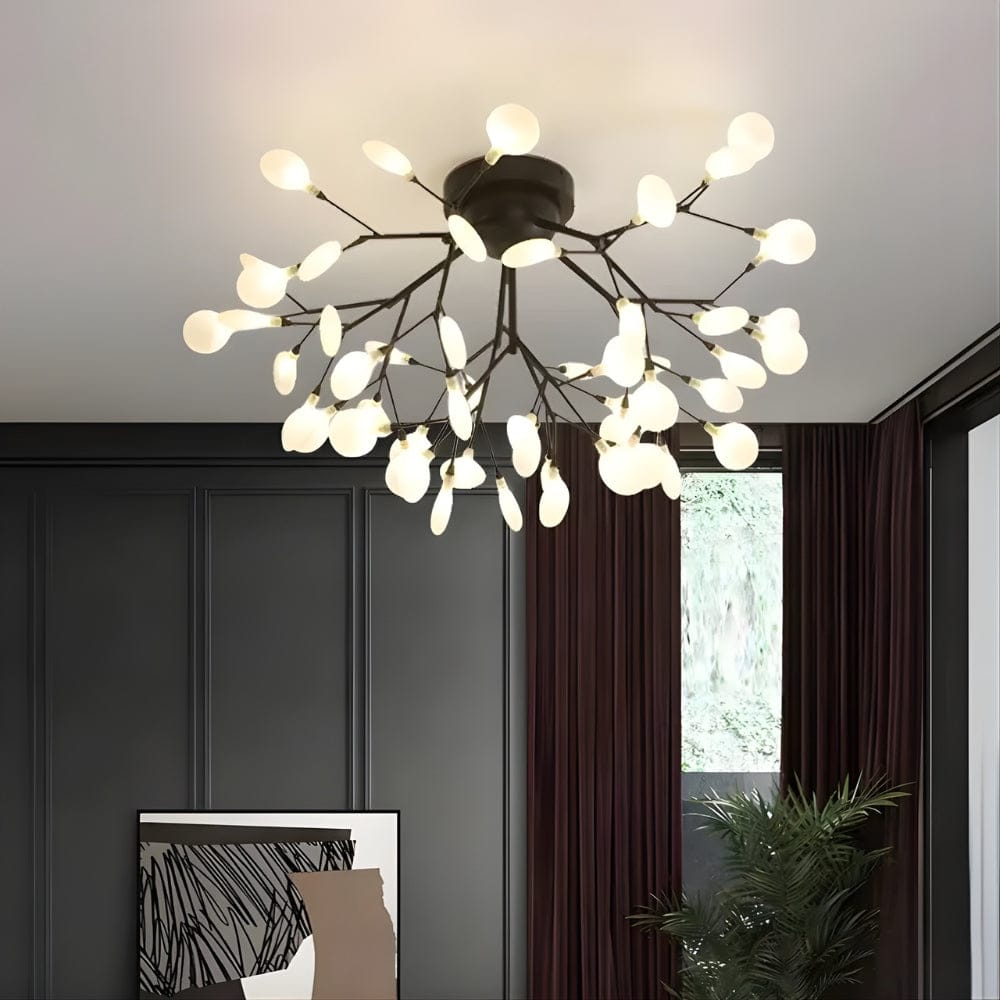 Lustre Salon Branche Noir Noir