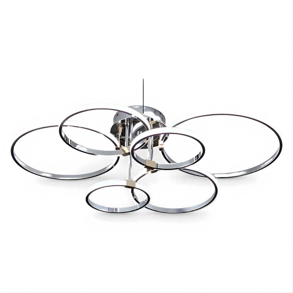 Lustre Salon Cercle Argent Argent