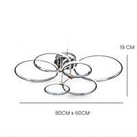 Lustre Salon Cercle Argent Argent