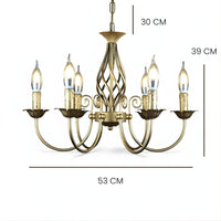 Lustre Salon Chandelier Dorée