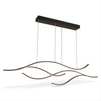 Lustre Salon Double Ruban Noir Noir