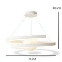Lustre Salon Lune Blanche Blanc
