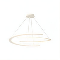 Lustre Salon Moderne Anneaux Lumineux Blanc Blanc