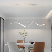 Lustre Salon Vague Blanc Blanc
