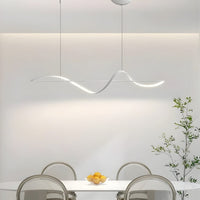 Lustre Salon Vague Blanc Blanc