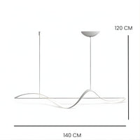 Lustre Salon Vague Blanc Blanc