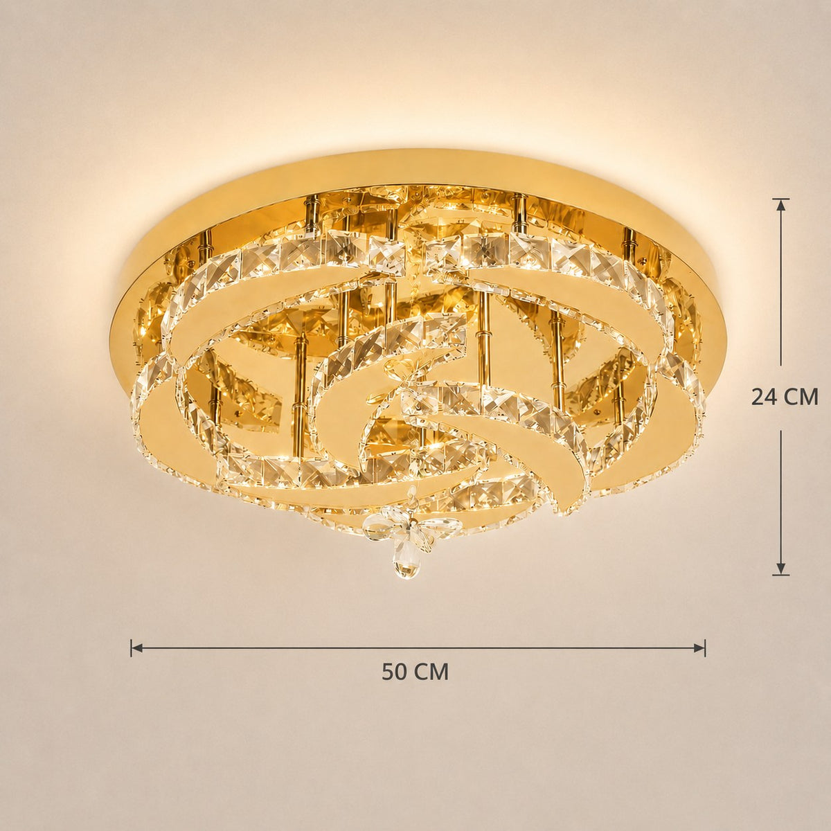 Lustre Salle de bain Couronne - dimensions 50x24 cm