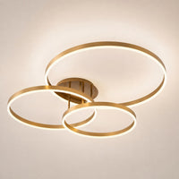 Lustre Chambre Triple Anneaux Doree - packshot